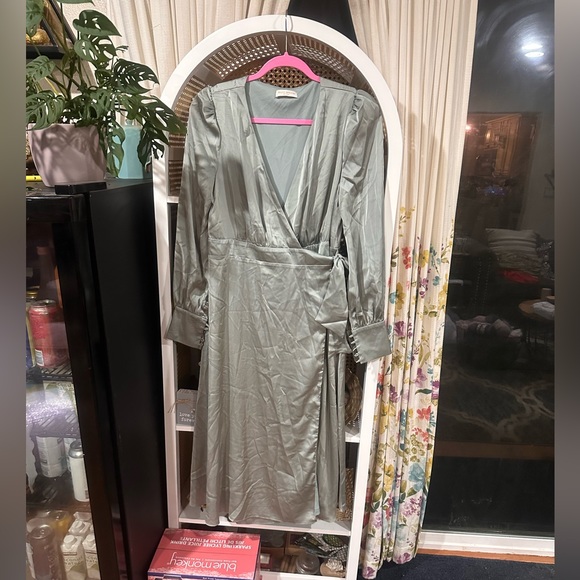 NWT Ramy Brook satin wrap dress satin dress - Picture 3 of 6
